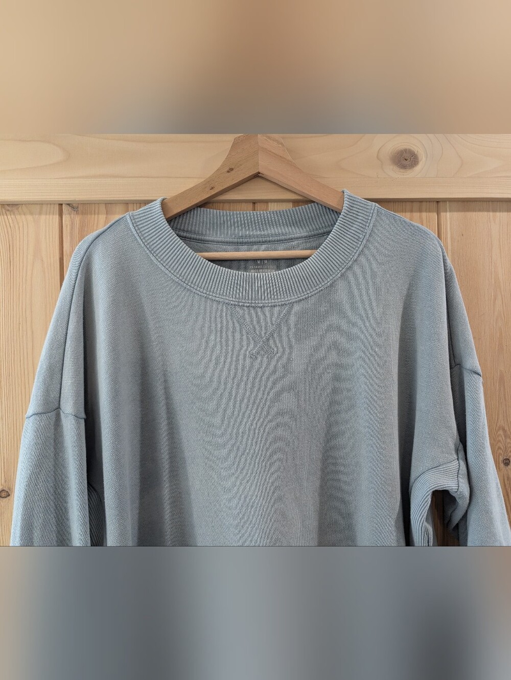 aerie Light Steel Blue Crewneck Sweatshirt - Picture 3 of 8